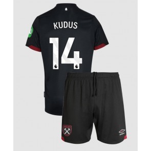 West Ham United Mohammed Kudus #14 Dětské Venkovní dres komplet 2024-25 Krátký Rukáv (+ trenýrky)